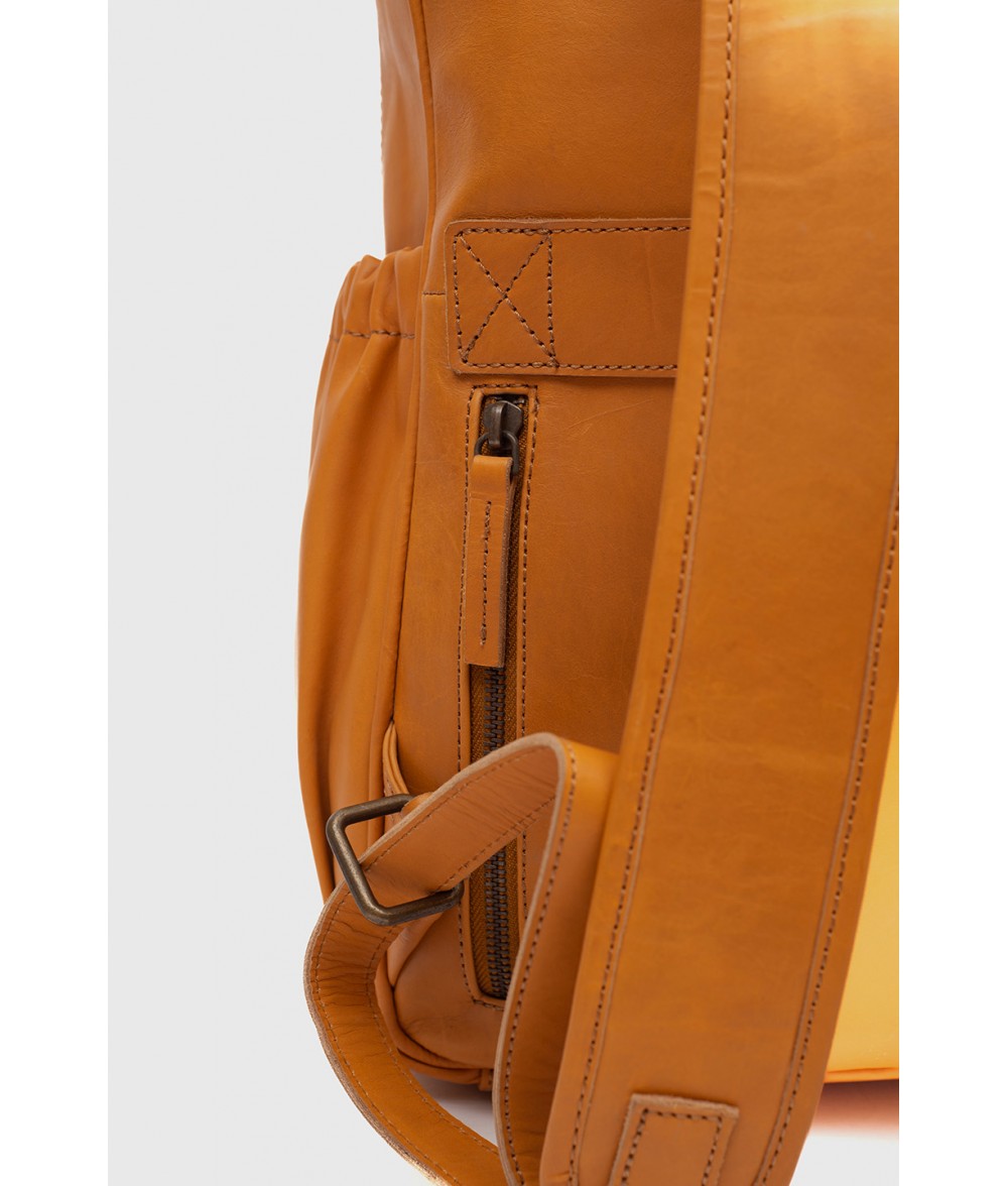 Kallis Brown Leather Laptop Backpack Alaskan Leather Company